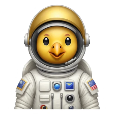 pixel-art chicken astronaut sticker