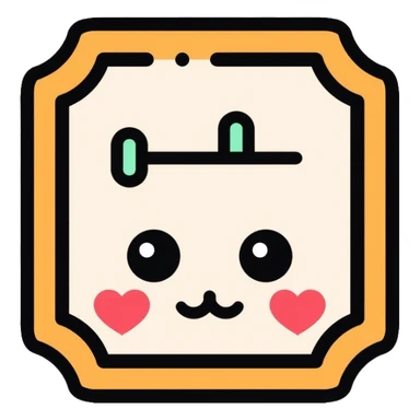 A small decorative AI chip pin with a cute face, representing a collectible AI accessory sticker