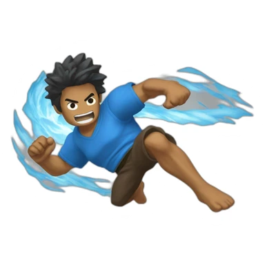 kamehameha wave blue hadouken sticker