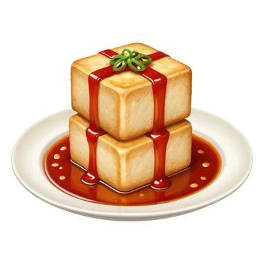 crispy fried tofu with chili sticker