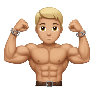 Handcuffed flexing bicep (only bicep) sticker