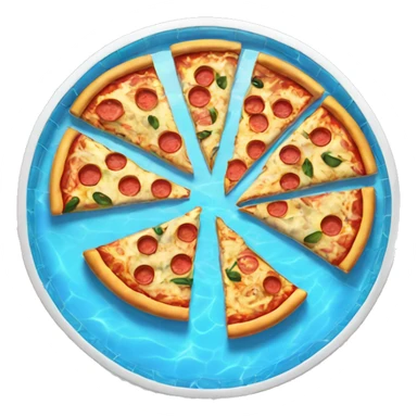 pool full of pizza sticker