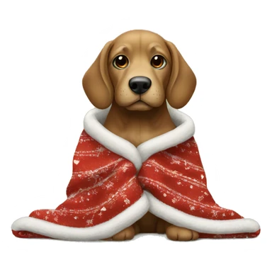 Doodle in a Christmas blanket sticker