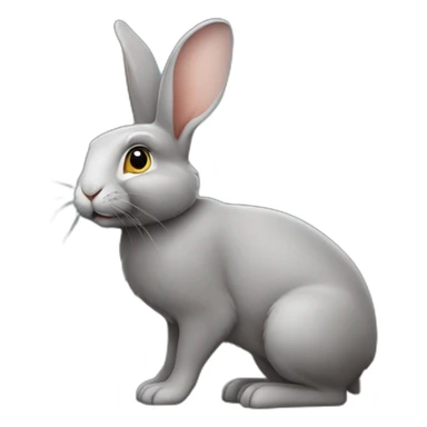 rabbit-lopear-gray-fullbody sticker