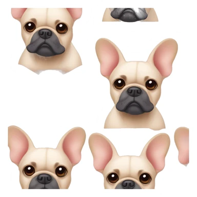 Funny red fawn french bulldog disney style sticker