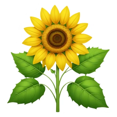 I give the picture name sunflower.   i want guess the two emoji  sunflower  sticker