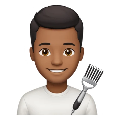 black male hairdresser sticker