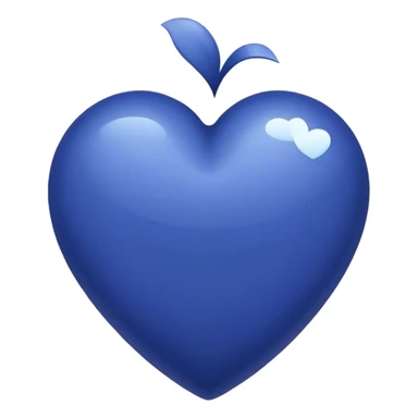 Indigo colour heart  sticker