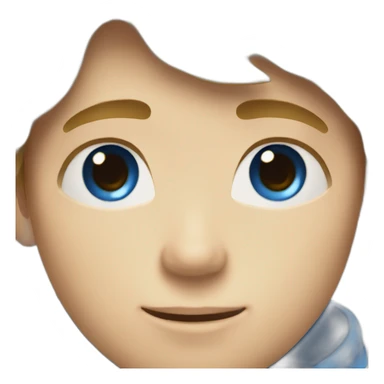 a boy with light skin and blue eyes and light brown hair sticker