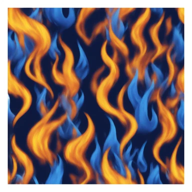 Blue fire flames sticker