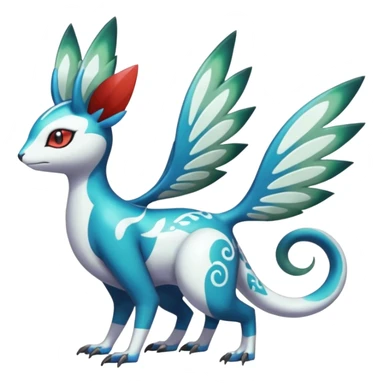 Shiny Colorful Vernid-Trico-Meloetta-Latias-Koraidon-Peppercat-Protogen-Pokémon-Digimon-Fakémon-fusion-hybrid-creature sticker