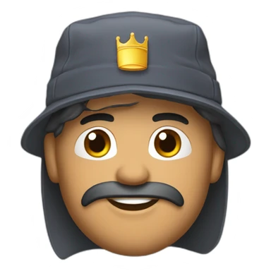 gorra con la palabra REY sticker