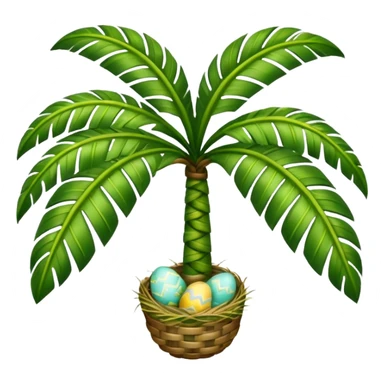 Easter palm decoration sticker