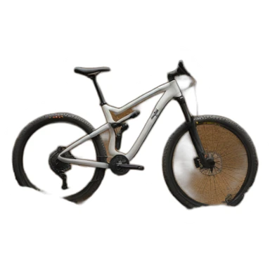 mtb bicycle in dirt sticker