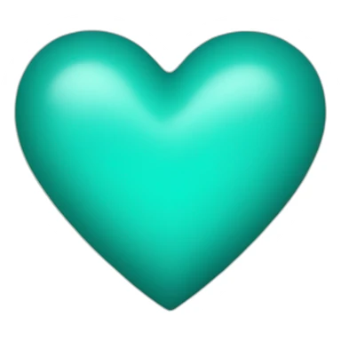 Teal heart sticker