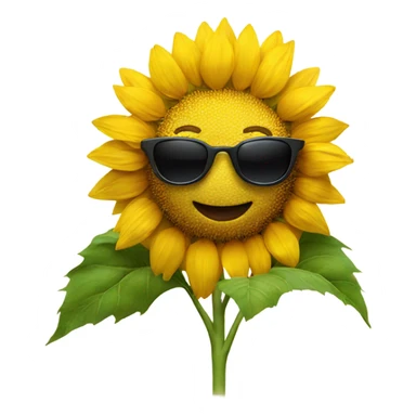 Sunflower wearing sunglasses sticker