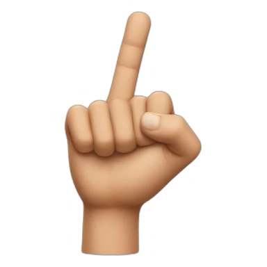 hand single finger point super mario sticker