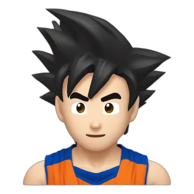 Goku y Messi riéndose sticker