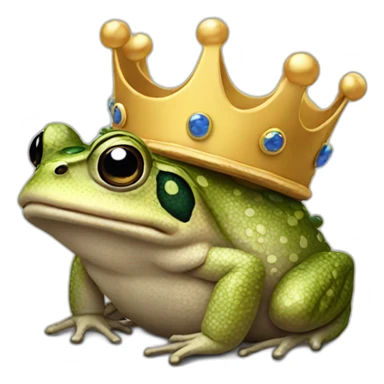 toad with crown on sticker