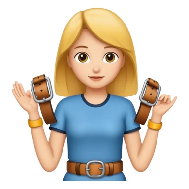 belt in girl hand sticker