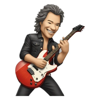 eddie van halen playing guitar sticker