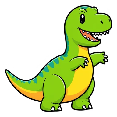 Laughing dinosaur  sticker