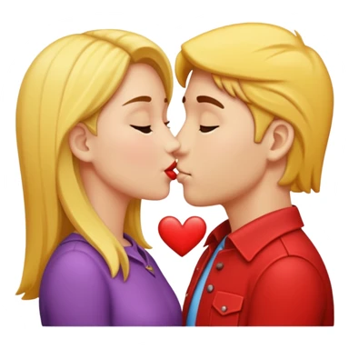 Couple kissing each other  sticker