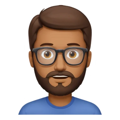 HOMME BRUN BARBE LUNETTE sticker