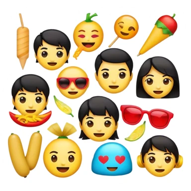 Cinematic Realistic V-pop Music Pop Culture Emoji, showcasing a modern, energetic representation of Vietnamese pop culture rendered with vivid textures and dynamic, colorful lighting. sticker