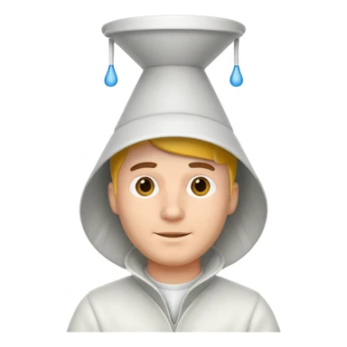 Man with funnel sticker