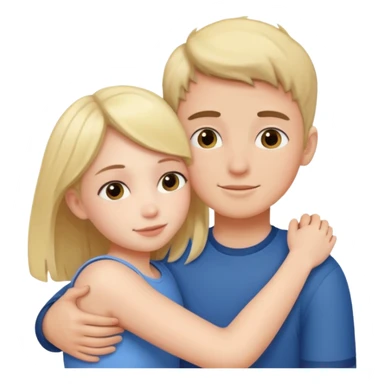 Girl hugging boy sticker