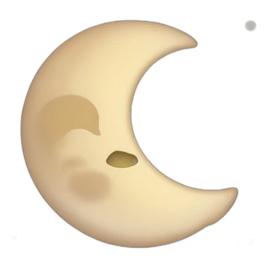 waning crescent moon sticker