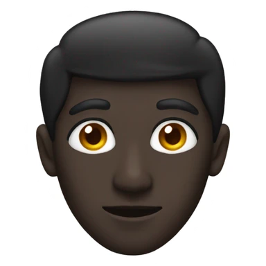 black mans ear, front view sticker