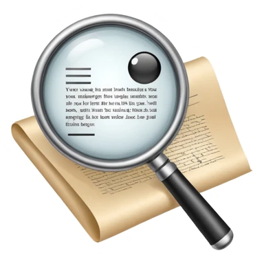  lente di ingrandimento esame foglio con scritte sticker