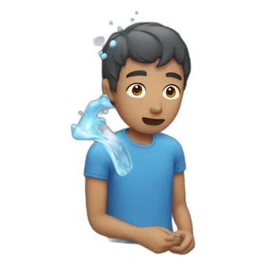 Guy Spitting water sticker