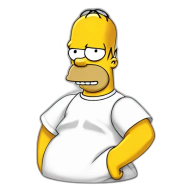 Homer Simpson wearing nike  sticker