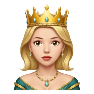 Scarlett Johansson, wearing crown  sticker