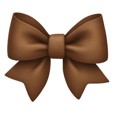Brown bow sticker