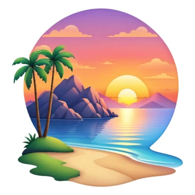 Romantic scenery  sticker