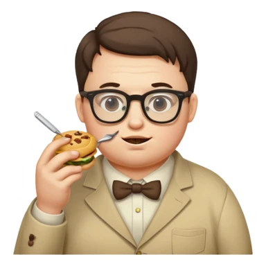 nerd eating fat discord mod with glasses sticker