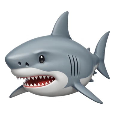 can you make me a shark emoji that’s sighing with a sweat mark sticker
