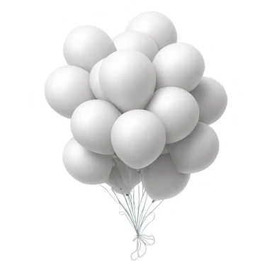 White birthday balloons sticker