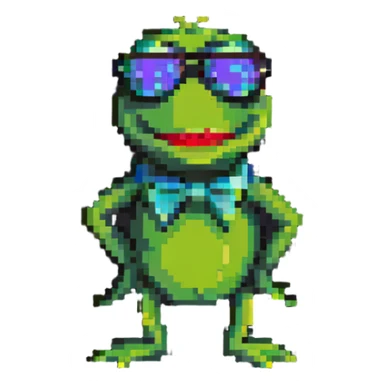 Kermit the Frog wearing super cool sunglasses sticker