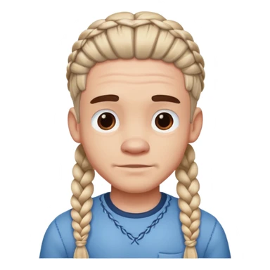 White guy with stitch braids  sticker