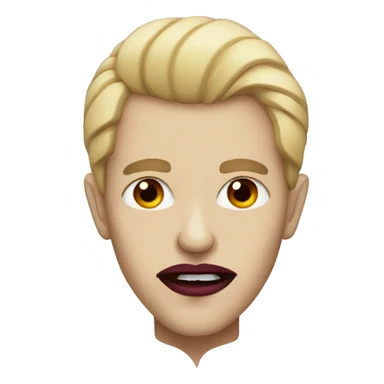 Vampire with botox lips sticker