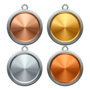 gold, silver and bronze medal sticker