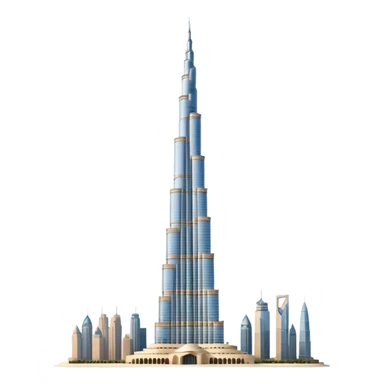 Burj Khalifa, fully light beige, minimalism sticker