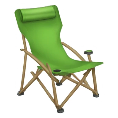 Green camping chair sticker