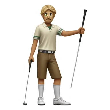 Jedi golfer saying ok sticker