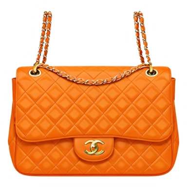 chanel bag orange color sticker